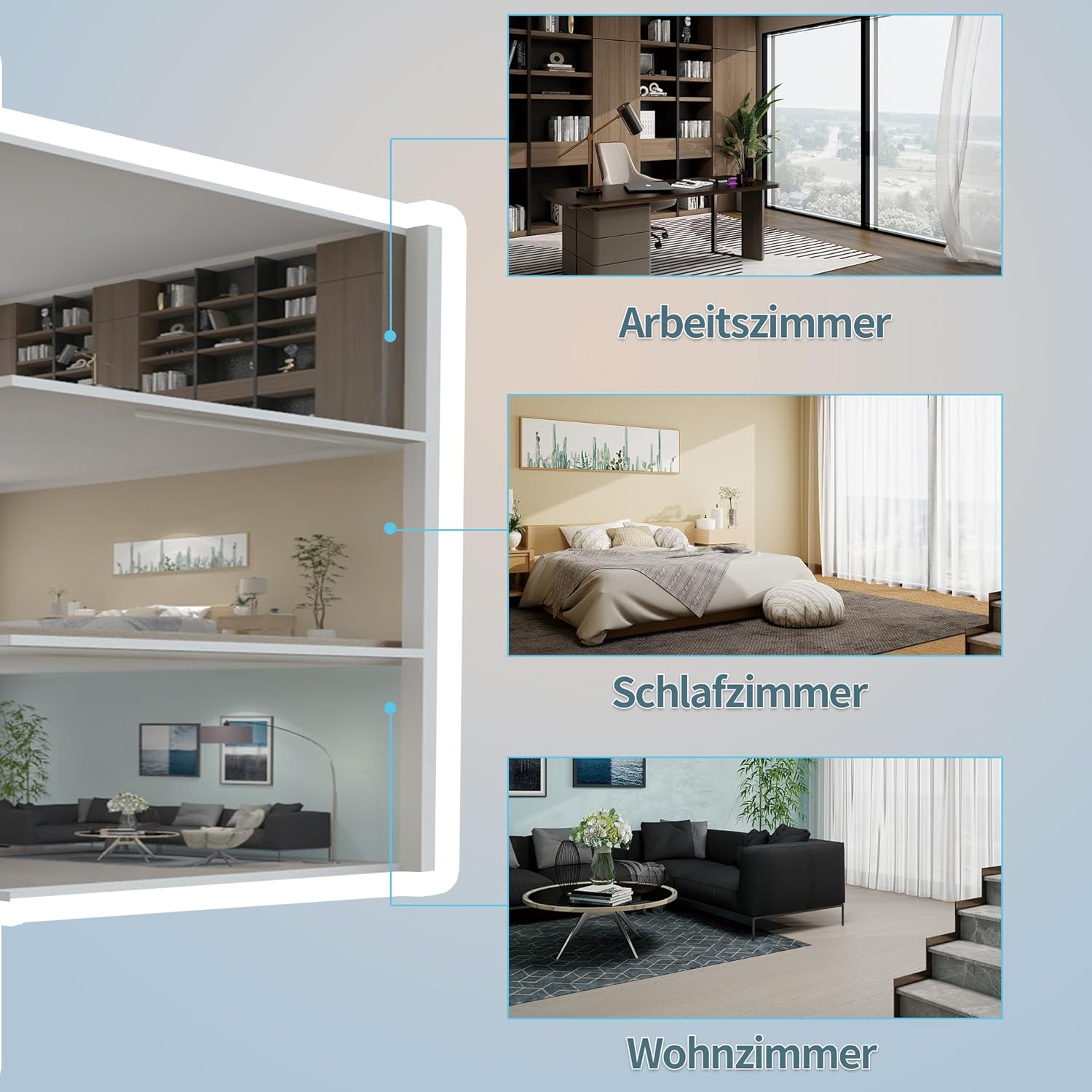 SHINCO Mobiele airconditioning met luchtafvoerslang, 9000 BTU, 2,6 kW, Koelen&Ventileren&Ontvochtigen, Mobiel airco-apparaat met slaapstand, Ruimte tot 22㎡, 24-uurs timer