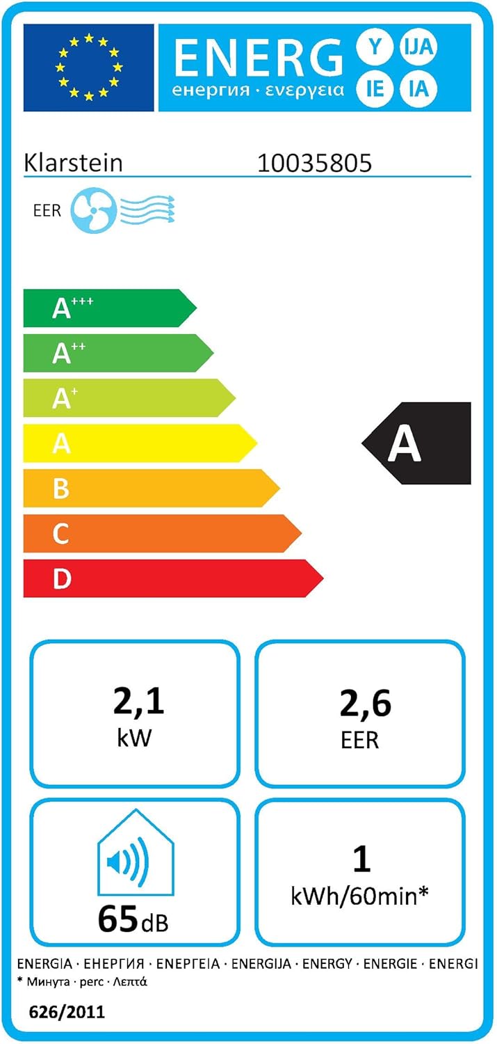 Klarstein Airconditioner, 4-in-1 Airconditioningsysteem, Luchtontvochtiger, Ventilator & Nachtmodus, Mobiele airconditioner met afvoerslang, App-bediening, Airconditioner voor ruimtes tot 44 m², 9000 BTU, Wit