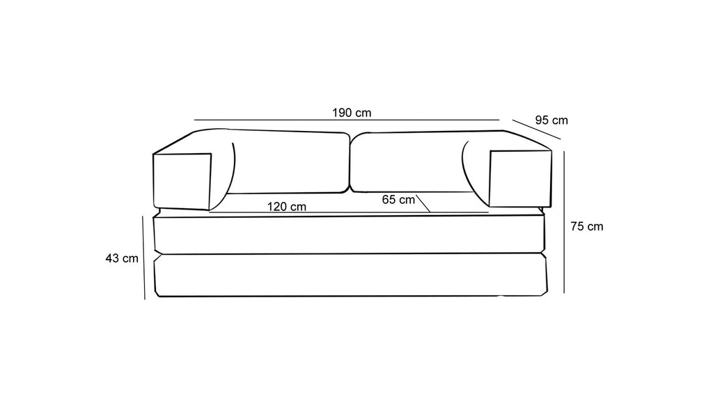 Comfort 3er Sofa - Anthrazit
