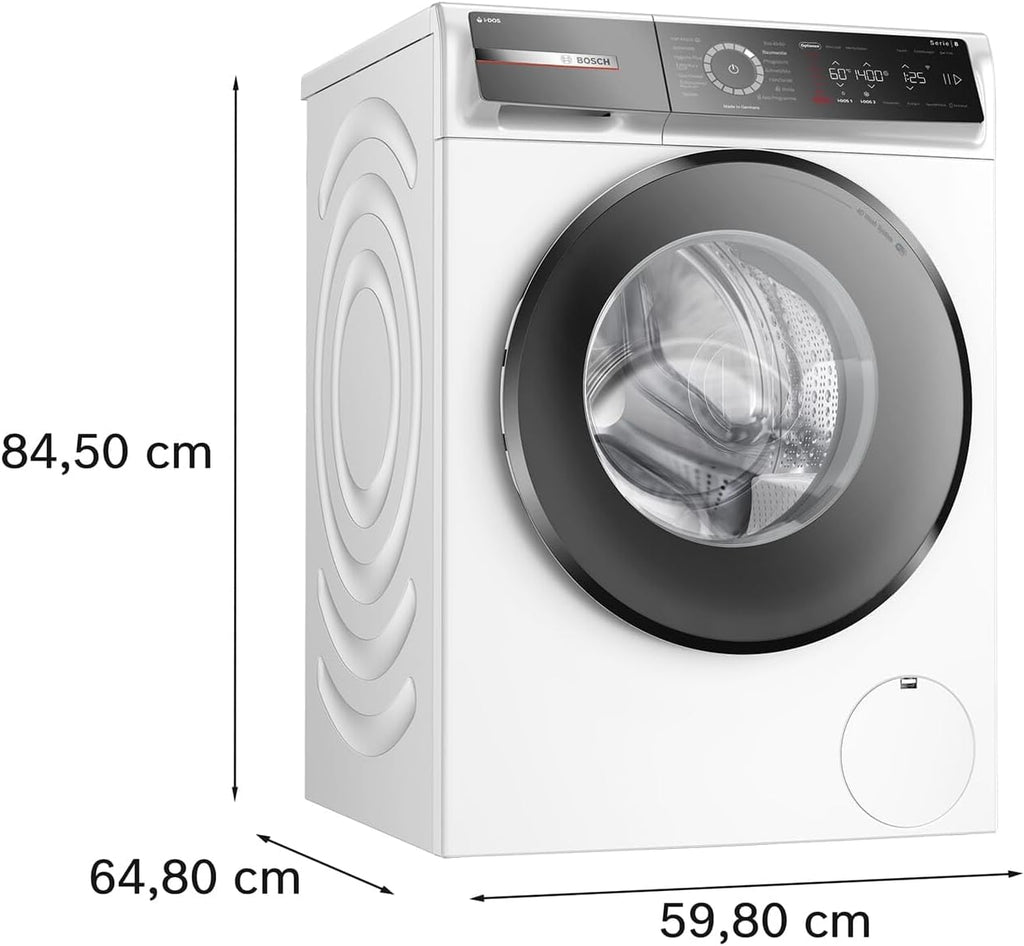 BOSCH WAN28127 Wasmachine Serie 4, voorlader met 8kg inhoud, 1400 tpm, Iron Assist, Active Water Plus, EcoSilence Drive, Speed Perfect, Wit, 60cm