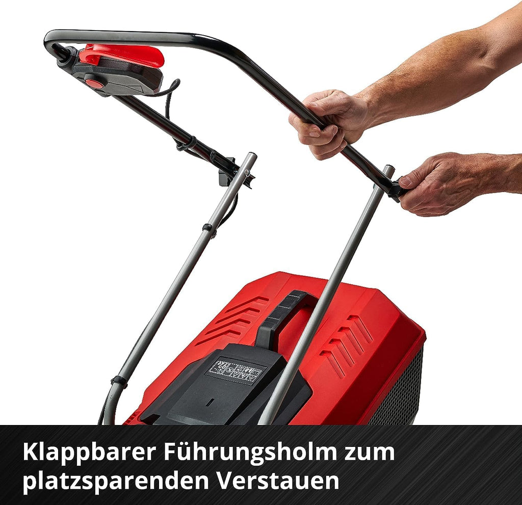 Einhell City Accu grasmaaier GE-CM 18/30 Li Kit Power X-Change (18 V, 30 cm snijbreedte, tot 150 m², borstelloos, 25 l opvangbak, 30-70 mm snijhoogte, incl. 3,0 Ah accu + oplader)