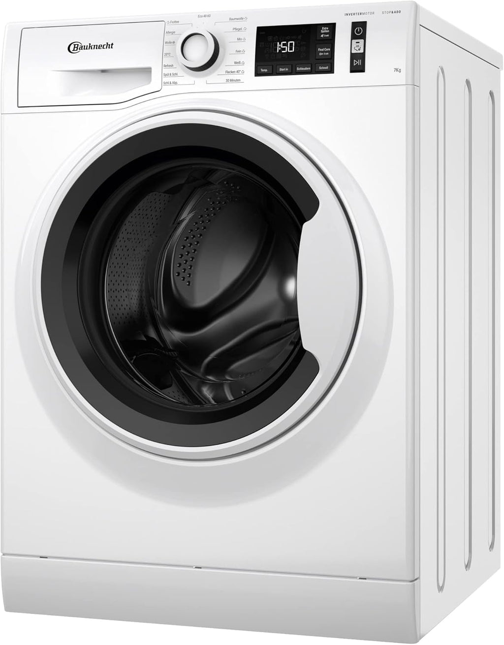 Bauknecht W Active 711 B wasmachine-voorlader/ 7 kg/ 1400 tpm/ Krachtige vlekverwijdering/ Stoomprogramma's/ Steam Hygiene met antivirus/ Steam Refresh/ Stop&Add-functie/ Dynamic Inverter-motor