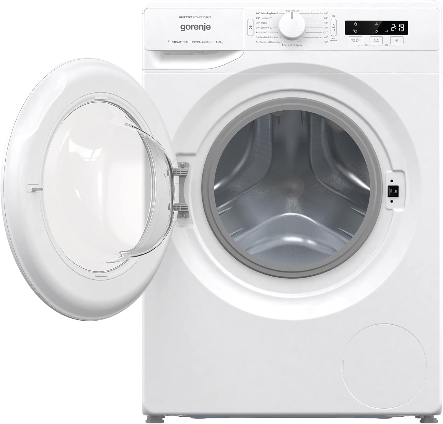 GORENJE WNPI84APS Wasmachine LED-display Inverter PowerDrive-motor AquaStop Stoomfunctie 16 programma's