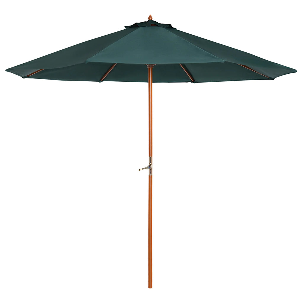 Outsunny parasol tuin UV-bestendig handzwengel populierenhout