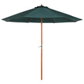 Outsunny parasol tuin UV-bestendig handzwengel populierenhout