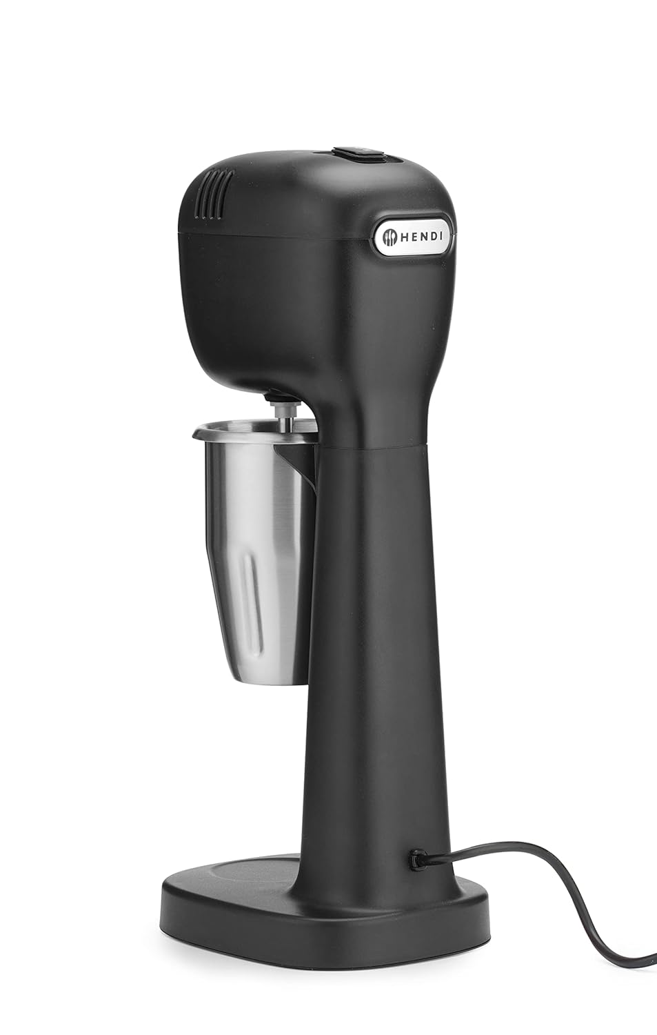 HENDI Melkshake Maker, Incl. 2 mengbekers (roestvrij staal en polycarbonaat) en 4 verwisselbare roerwerken, Drinkmixer, Frappés, Drankmixer, 230V/400W, 170x196x(H)490mm, Karamel