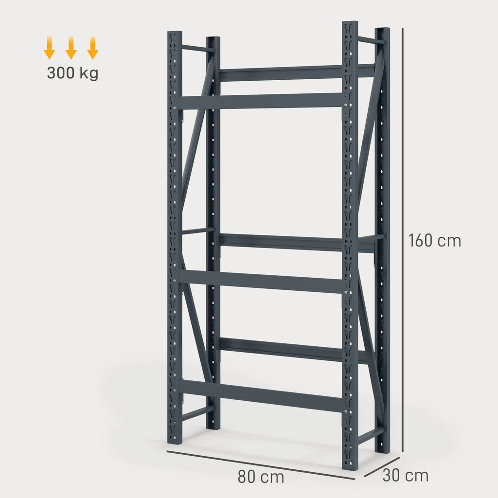 HOMCOM Drankkrattenrek voor 6 kratten – Staal, 3 niveaus, Grijs