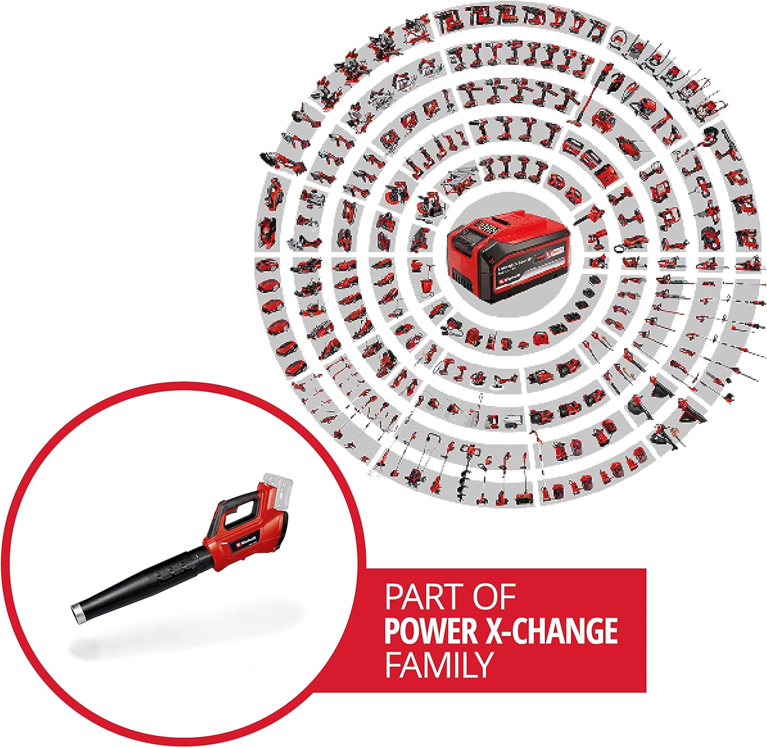 Einhell Professional Accu-bladblazer GP-LB 36/210 Li E-Solo Power X-Change (Lithium-Ion, blaasvermogen van 816 m³/u, turboschakelaar, 3-traps + afneembare buis, zonder accu en oplader)