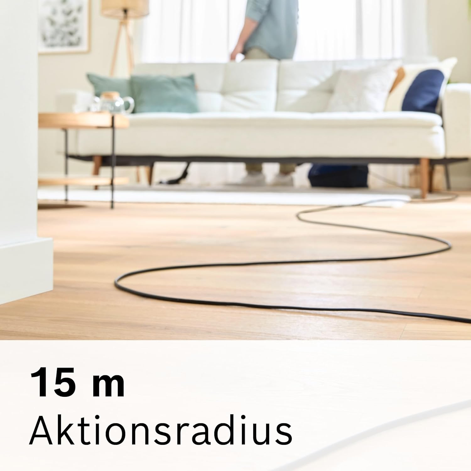 Bosch Stofzuiger met zak Serie 8 BGB75X494, sledestofzuiger, ideaal voor mensen met allergieën, hygiënefilter, vloermondstuk voor parket, tapijt, tegels, lange kabel, stil, 650 W, blauw