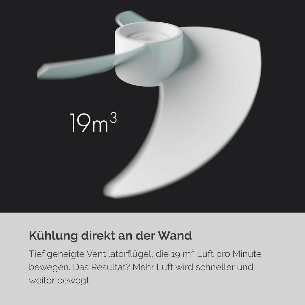 MEACO MeacoFan Stilvolle Tafelventilator - 10-inch luchtverplaatser met 12 snelheden - Horizontale en verticale oscillatie - 3 oscillatiegebieden - Ultrastille, op afstand bediende koeling, Zwart