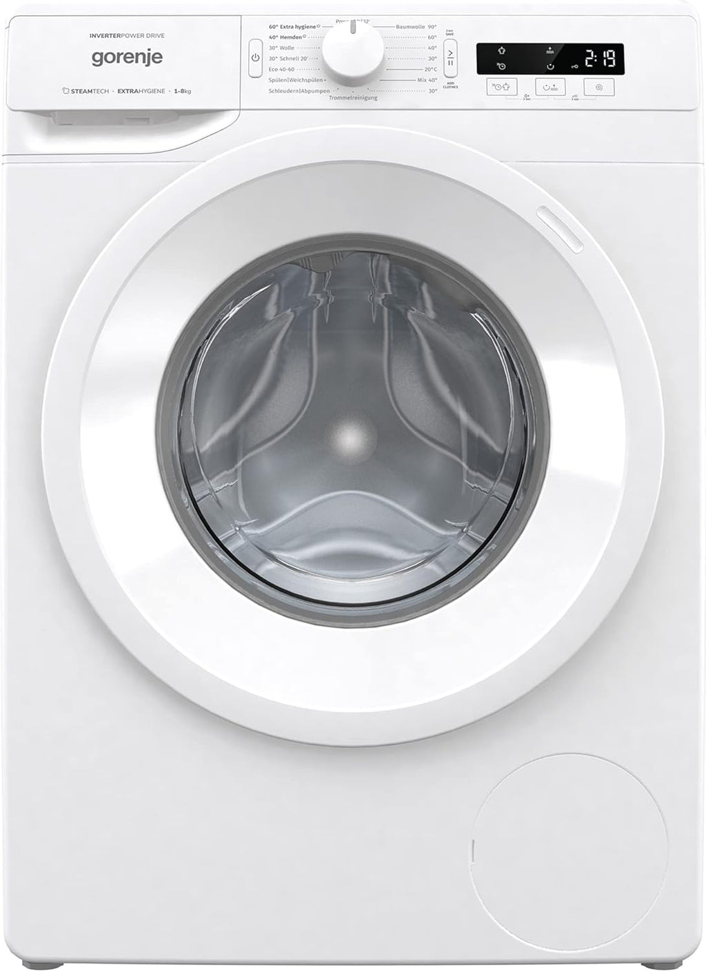 GORENJE WNPI84APS Wasmachine LED-display Inverter PowerDrive-motor AquaStop Stoomfunctie 16 programma's