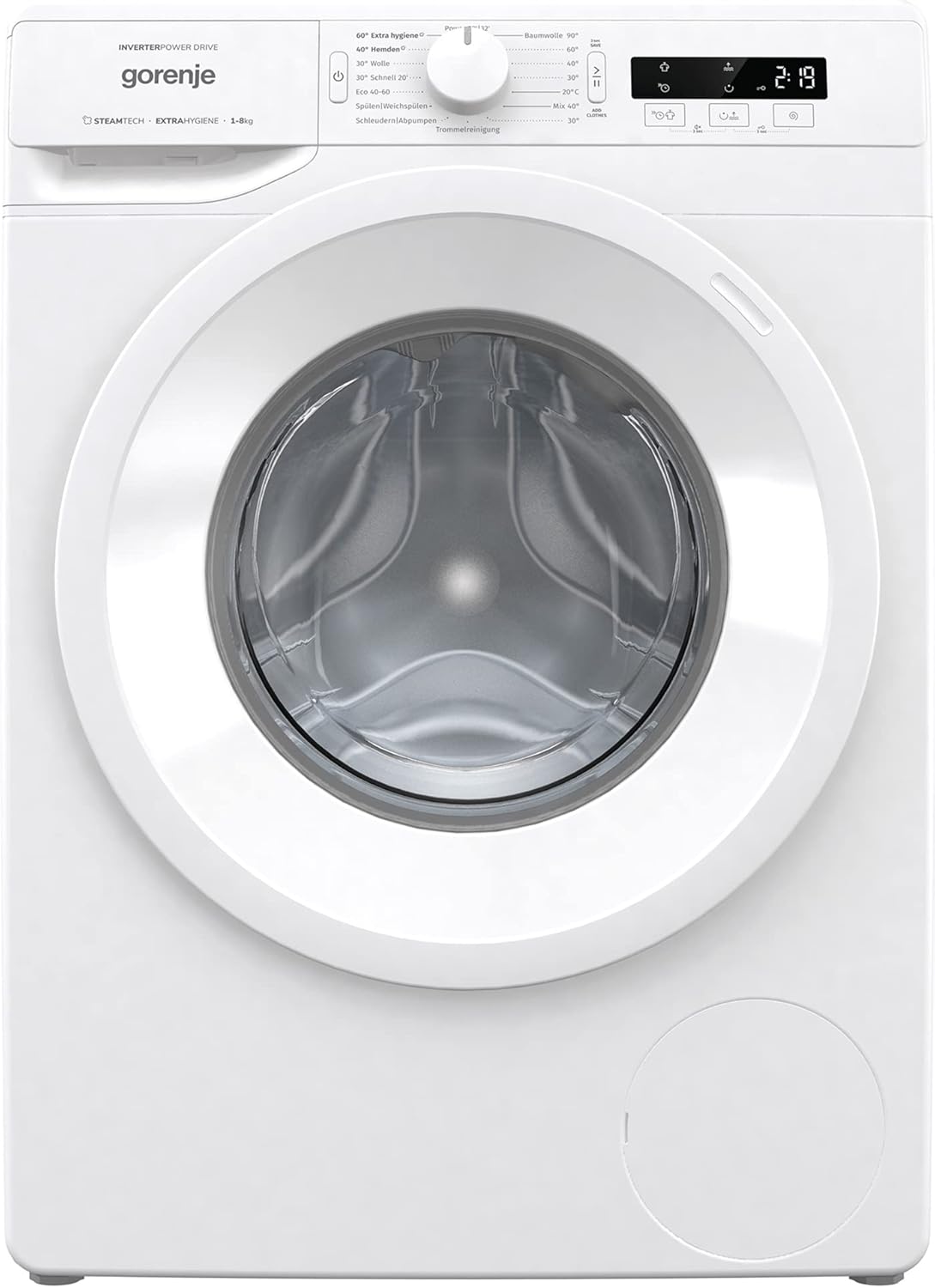 GORENJE WNPI84APS Wasmachine LED-display Inverter PowerDrive-motor AquaStop Stoomfunctie 16 programma's