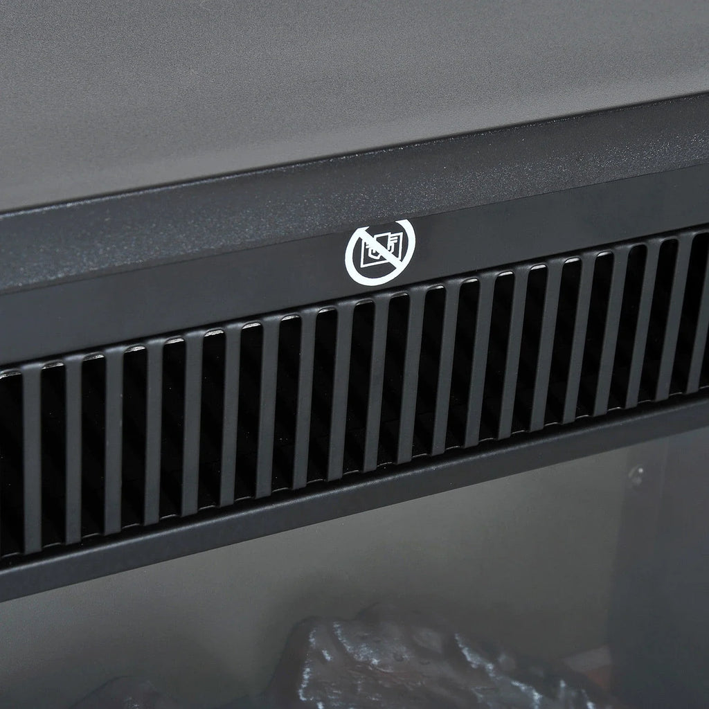 HOMCOM Elektrische sfeerhaard met vlameffect & 2 warmtestanden