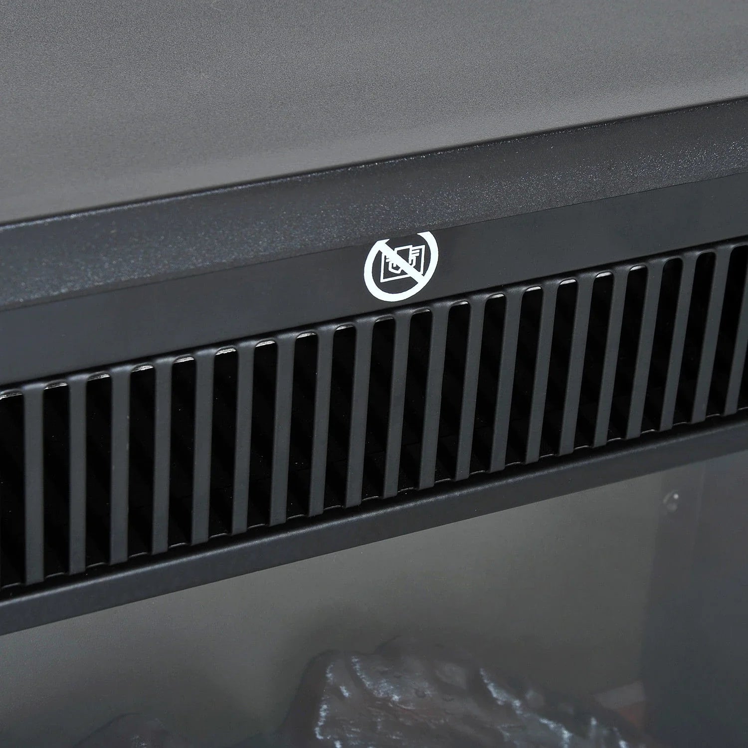 HOMCOM Elektrische sfeerhaard met vlameffect & 2 warmtestanden