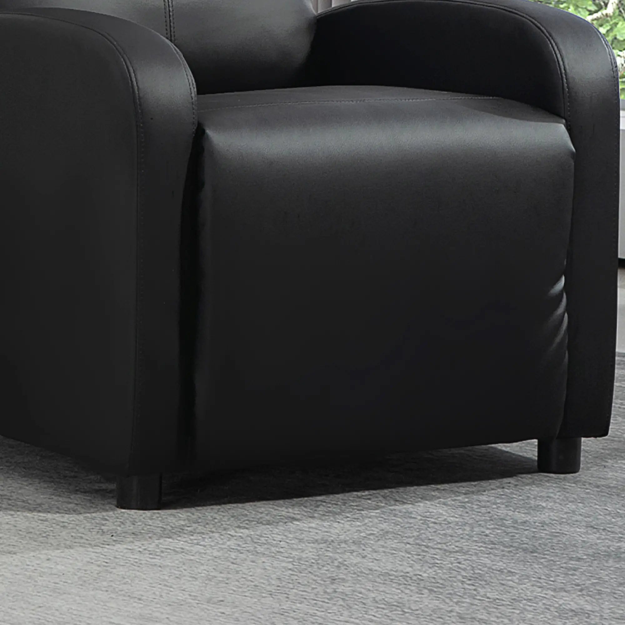HOMCOM Relaxfauteuil, tv-stoel met ligfunctie, dik gestoffeerd