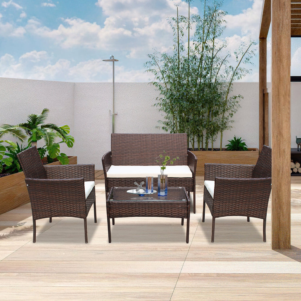 Sonnewelt Polyrattan Loungeset Tuinmeubelset