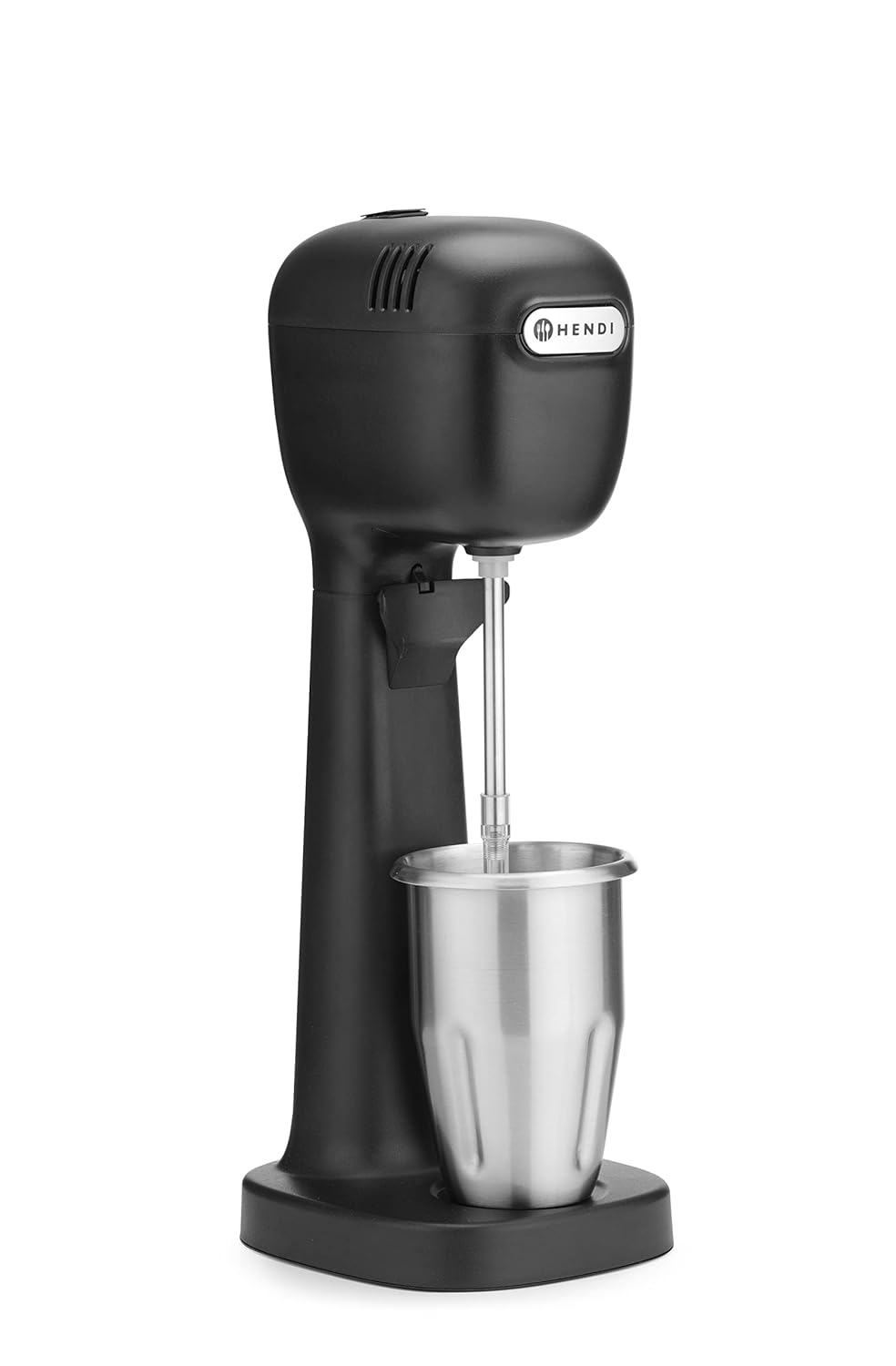 HENDI Melkshake Maker, Incl. 2 mengbekers (roestvrij staal en polycarbonaat) en 4 verwisselbare roerwerken, Drinkmixer, Frappés, Drankmixer, 230V/400W, 170x196x(H)490mm, Karamel