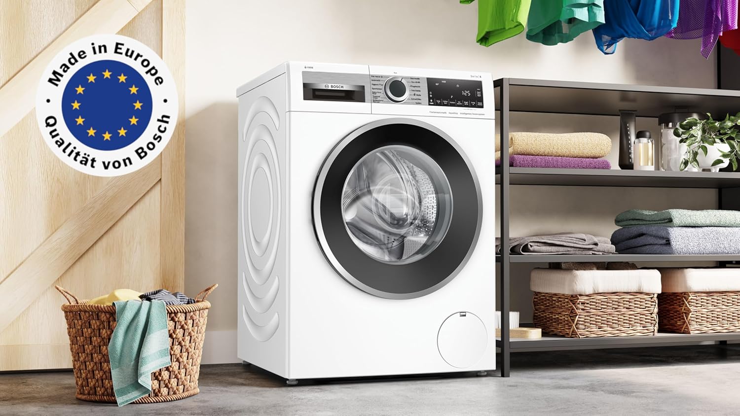 BOSCH WAN28127 Wasmachine Serie 4, voorlader met 8kg inhoud, 1400 tpm, Iron Assist, Active Water Plus, EcoSilence Drive, Speed Perfect, Wit, 60cm