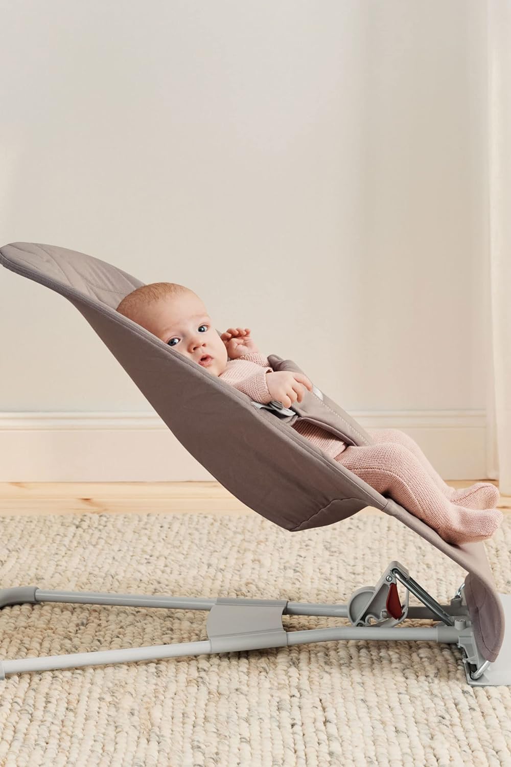 BabyBjörn Babywippe Bliss, geweven, blossom-quilting, zandgrijs