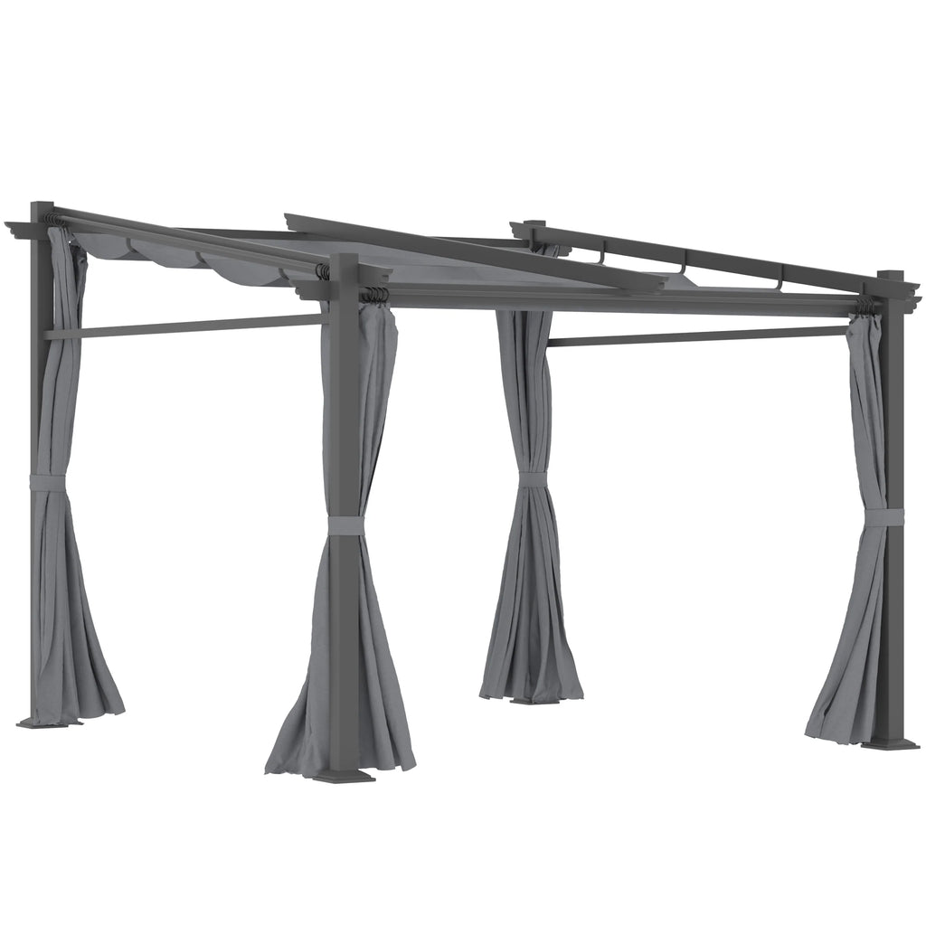 Outsunny Pergola met uitschuifbaar dak en kabelsysteem