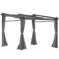 Outsunny Pergola met uitschuifbaar dak en kabelsysteem