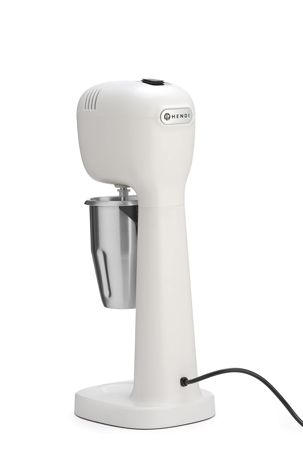 HENDI Melkshake Maker, Incl. 2 mengbekers (roestvrij staal en polycarbonaat) en 4 verwisselbare roerwerken, Drinkmixer, Frappés, Drankmixer, 230V/400W, 170x196x(H)490mm, Karamel