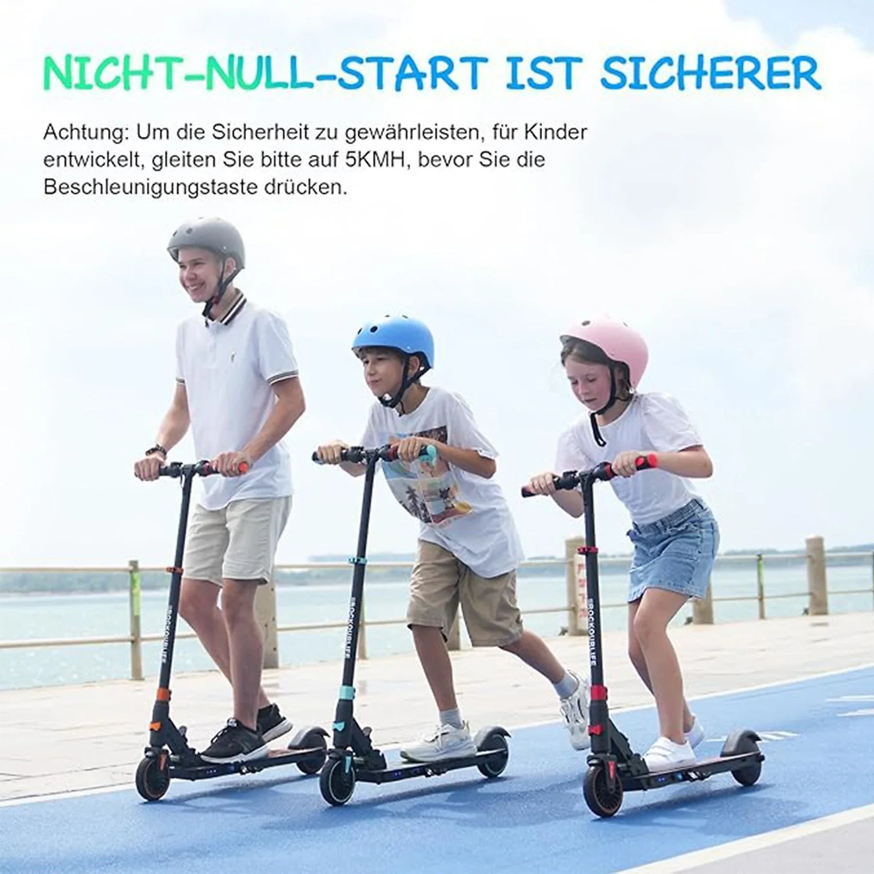 RCB R15 elektrische step voor kinderen met RCB-logo, 250W motor, IPX4