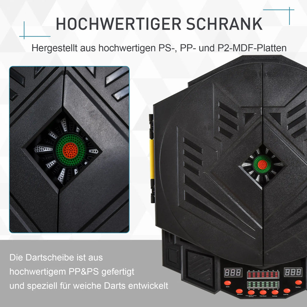 HOMCOM elektronisch dartbord 27 spellen 8 spelers