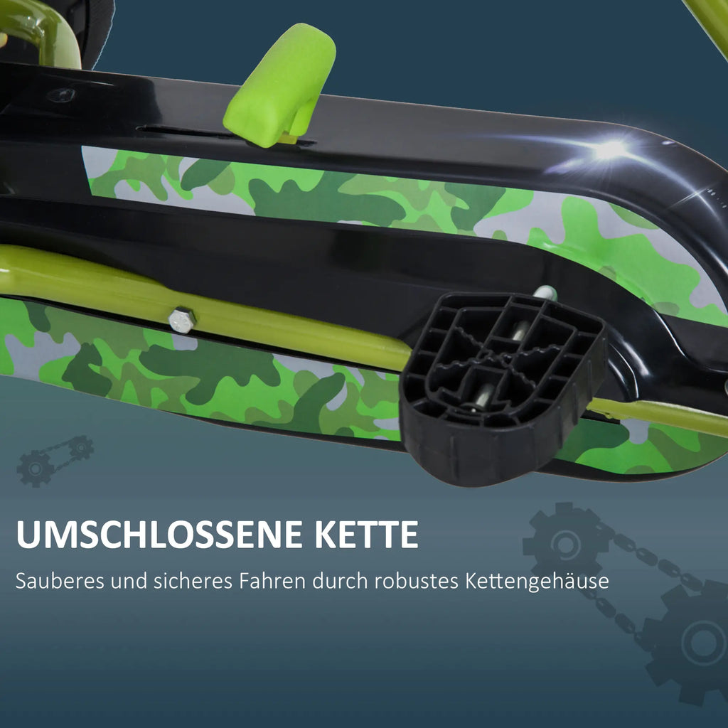 HOMCOM Kinder Go-Kart Trapauto Offroad-design verstelbare zitting