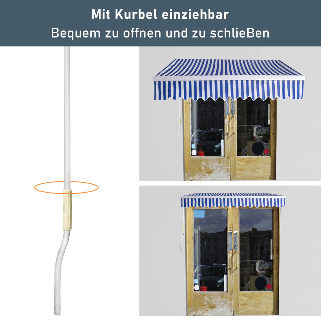 Sonnewelt knikarmscherm met handslinger