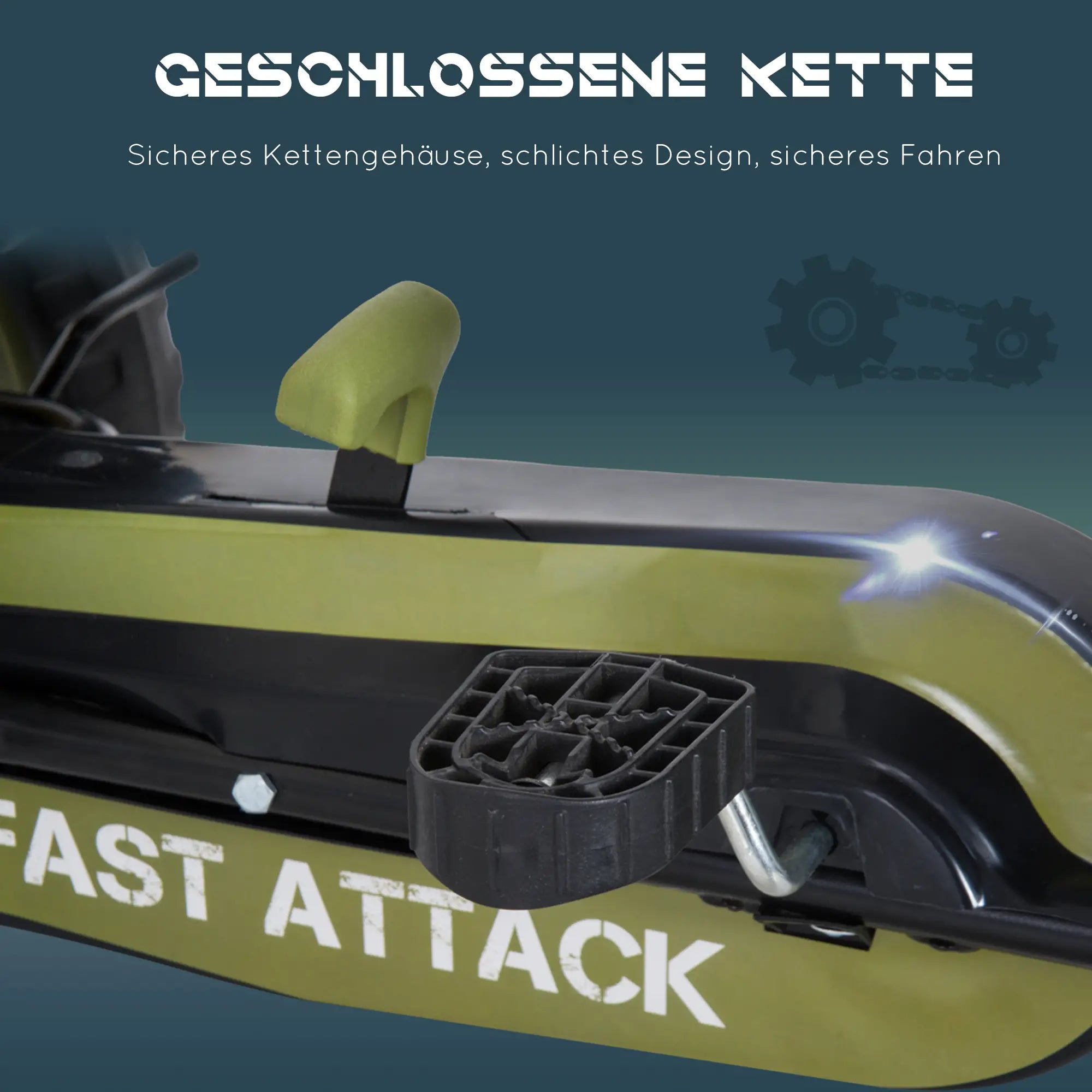 HOMCOM Kinder Go-kart Trapauto Legerdesign Handrem Verstelbaar