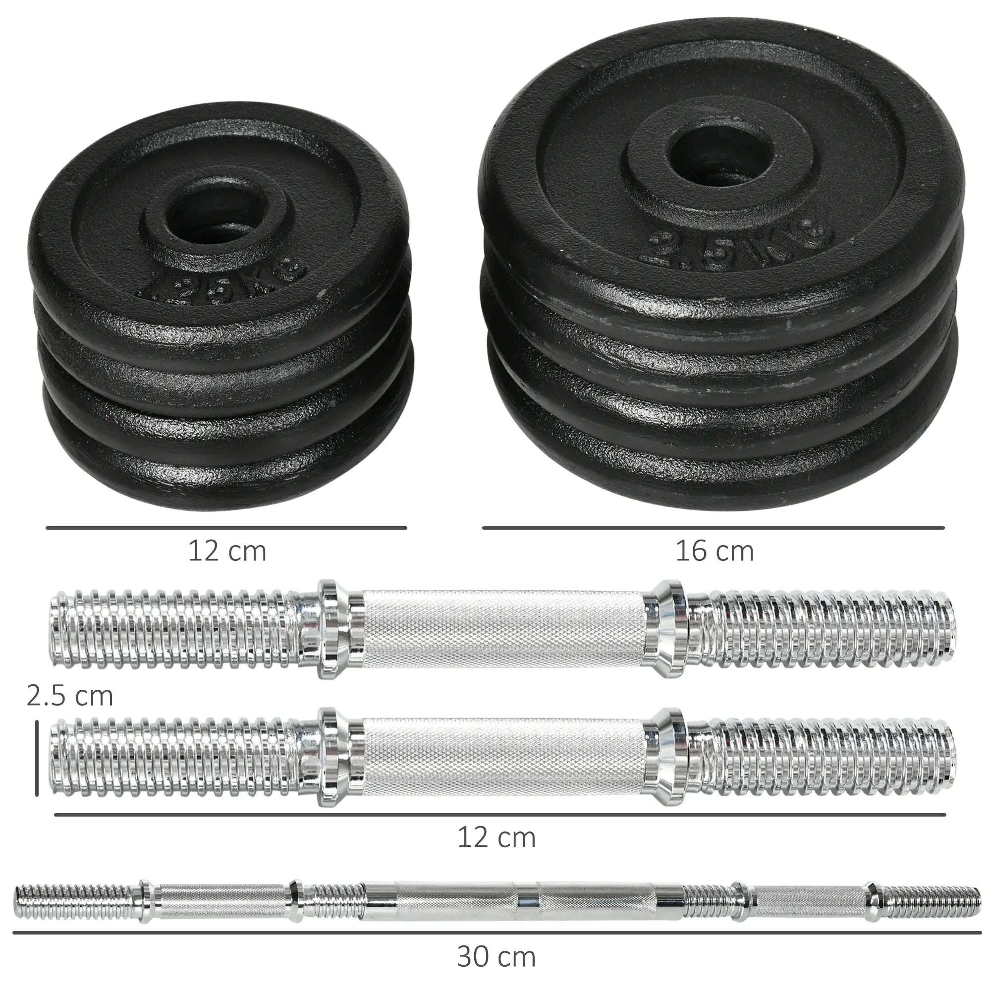 HOMCOM Halterset 2-in-1 halter stang combineerbaar ijzer