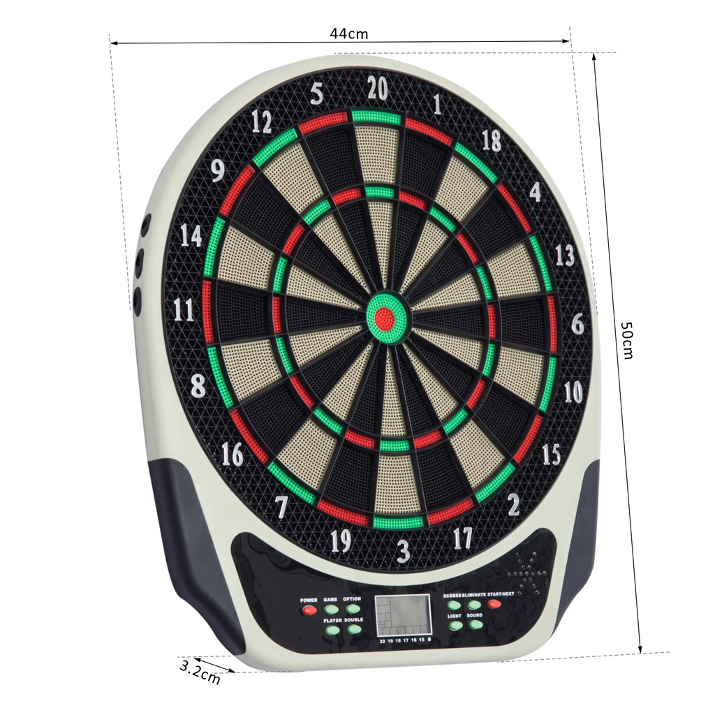 HOMCOM Elektronisch dartbord 18 spellen 8 spelers LCD display