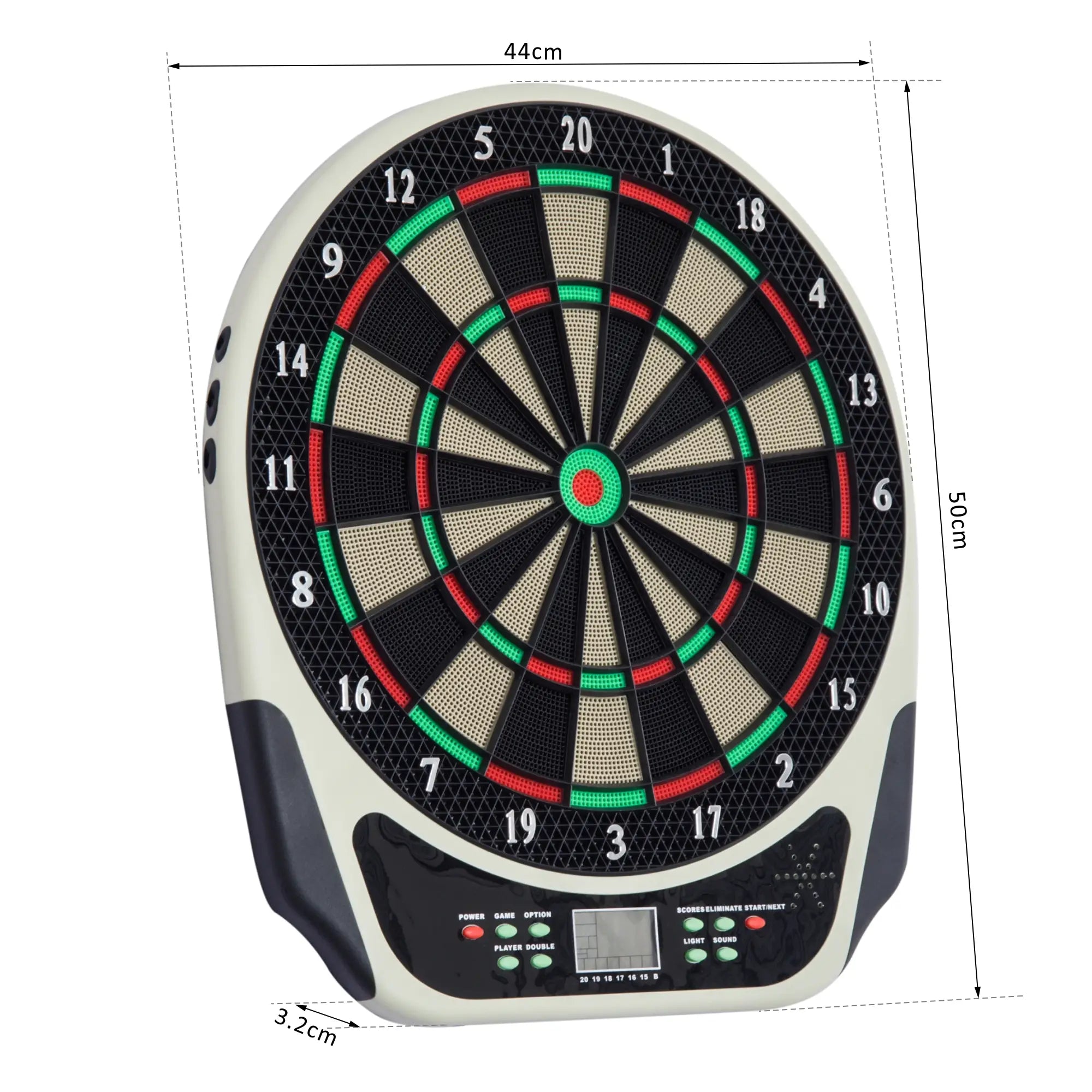 HOMCOM Elektronisch dartbord 18 spellen 8 spelers LCD display