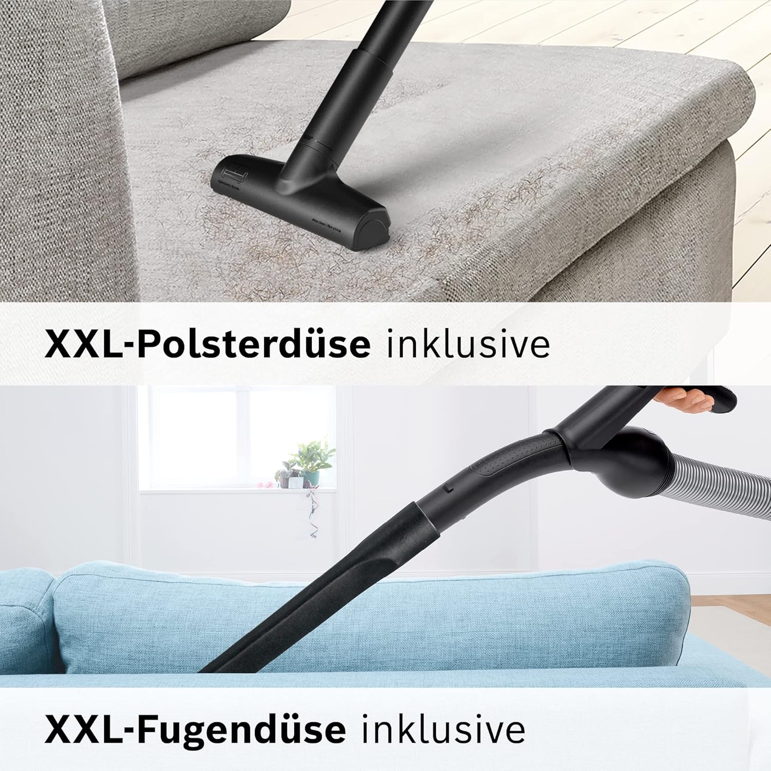 Bosch Stofzuiger met zak Serie 8 BGB75X494, sledestofzuiger, ideaal voor mensen met allergieën, hygiënefilter, vloermondstuk voor parket, tapijt, tegels, lange kabel, stil, 650 W, blauw