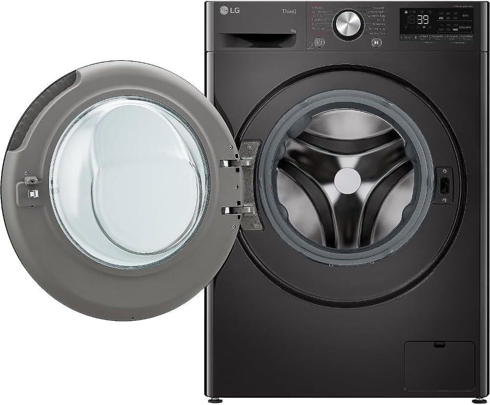 LG F4WV7080, Klasse A, Voorlader Wasmachine 8 kg, 1400 tpm, AI Direct Drive, Wi-Fi, Dieptereiniging met Stoom, Grote Capaciteit, TRIPLE A, Veiligheidsglas Buitendeur, 62 x 60 x 85 cm ꟷ Wit