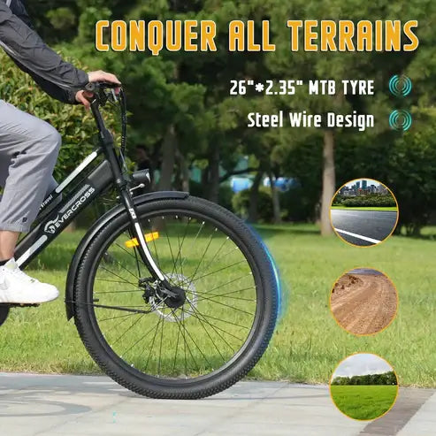 Evercross EK8S E-Bike – 250W, 26-inch, 12Ah accu, tot 90 km bereik