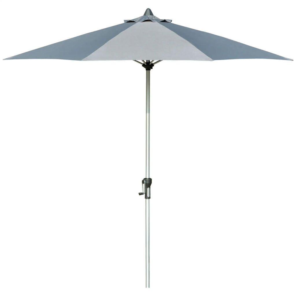 Outsunny Parasol 2,7 m Donkergrijs met Zwengel & UV-bescherming