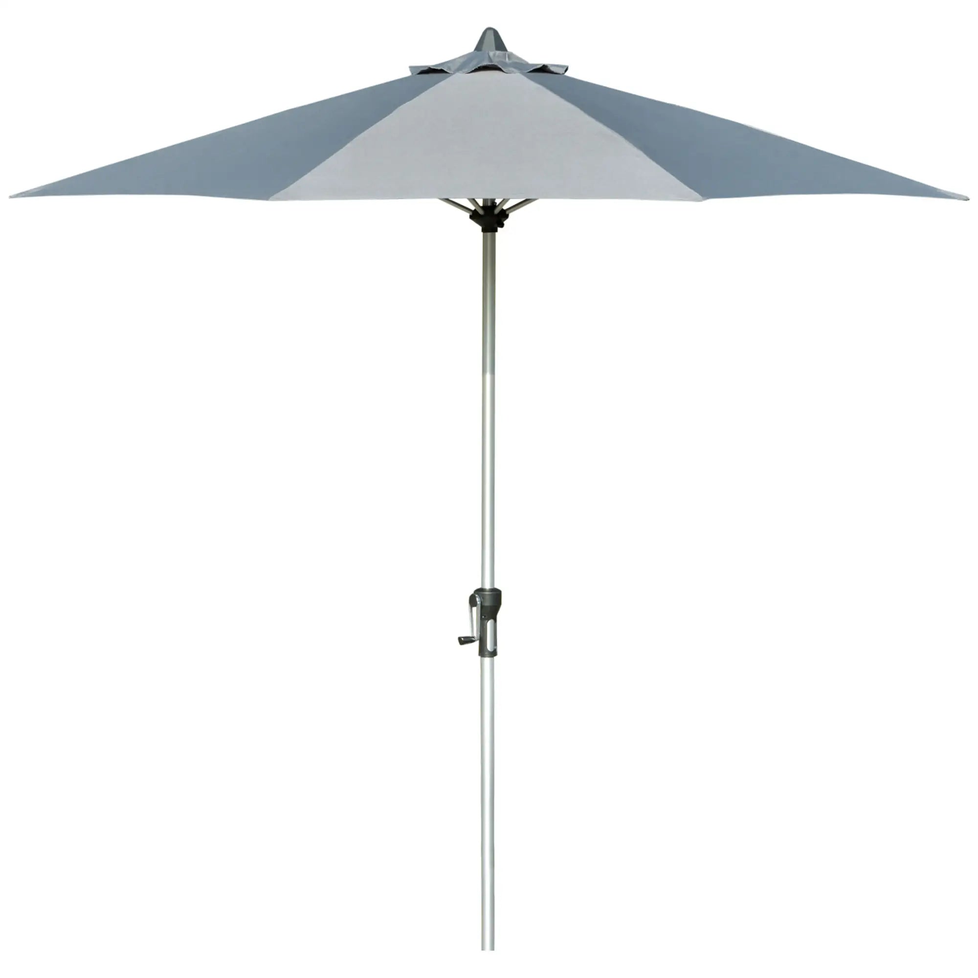 Outsunny Parasol 2,7 m Donkergrijs met Zwengel & UV-bescherming