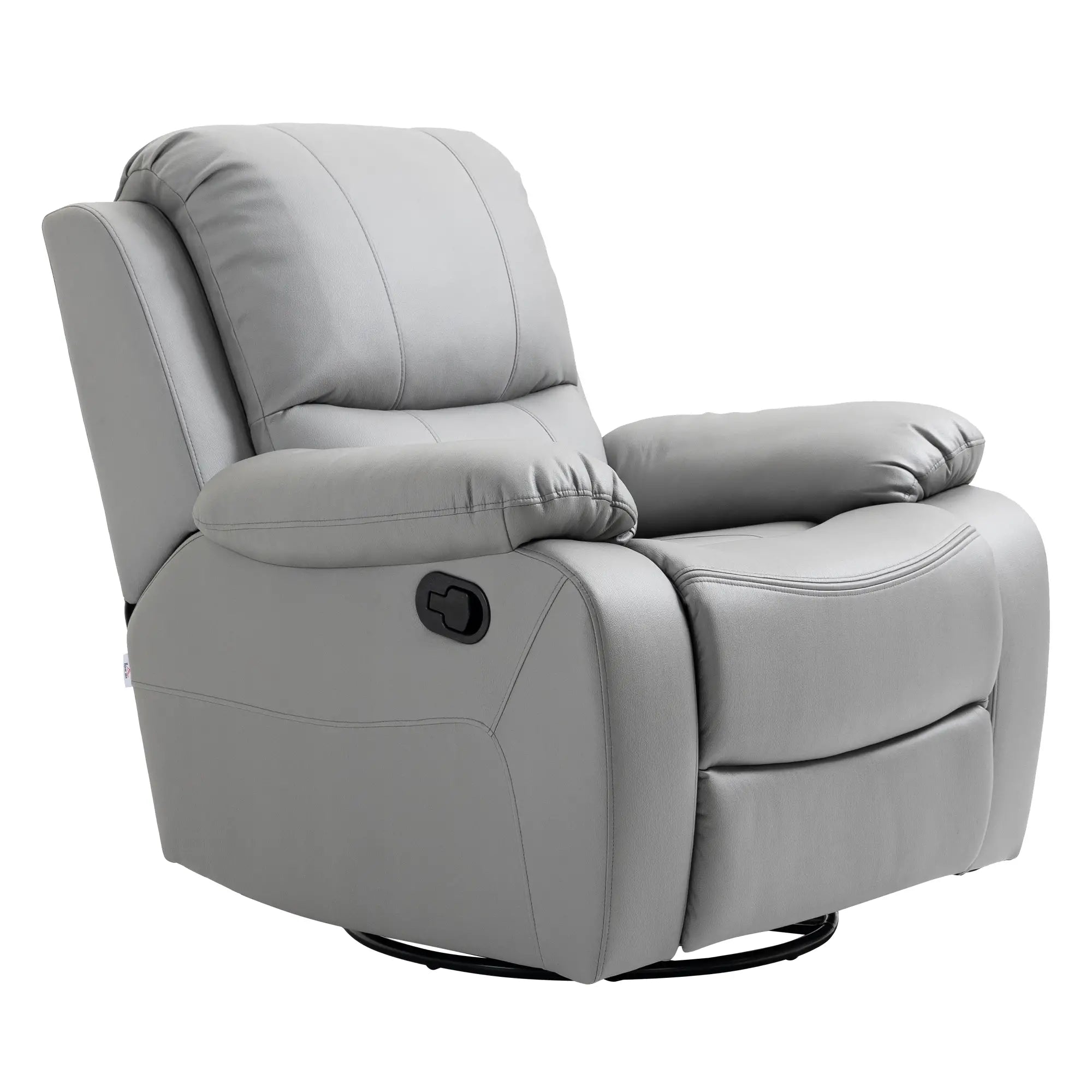 HOMCOM Relaxfauteuil tv-stoel verstelbaar draaibaar grijs