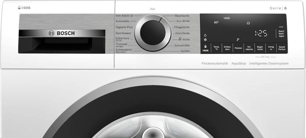 BOSCH WAN28127 Wasmachine Serie 4, voorlader met 8kg inhoud, 1400 tpm, Iron Assist, Active Water Plus, EcoSilence Drive, Speed Perfect, Wit, 60cm