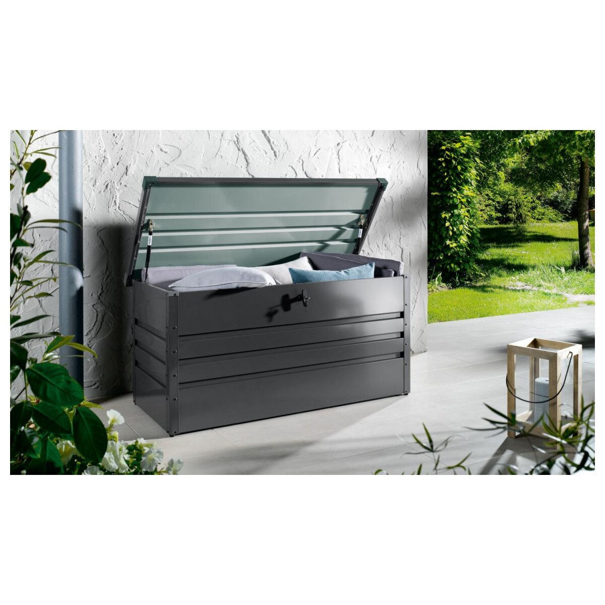LIVARNO home Gartenbox, inkl. Drehschloss mit 2 Schlüsseln - B-Ware neuwertig