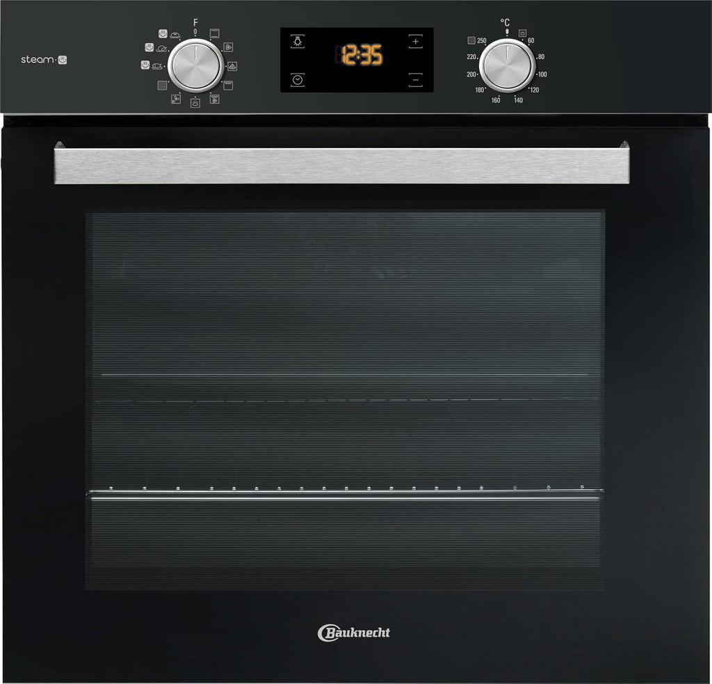 Bauknecht BAKO 566 IND Oven-Kookplaat combinatie/Inductiekookplaat (60 cm)/Hete lucht/Gentle Steam/Maxi Cooking/My Menue/Kookzones met Booster-functie/Ovenuittrek op 2 niveaus, RVS