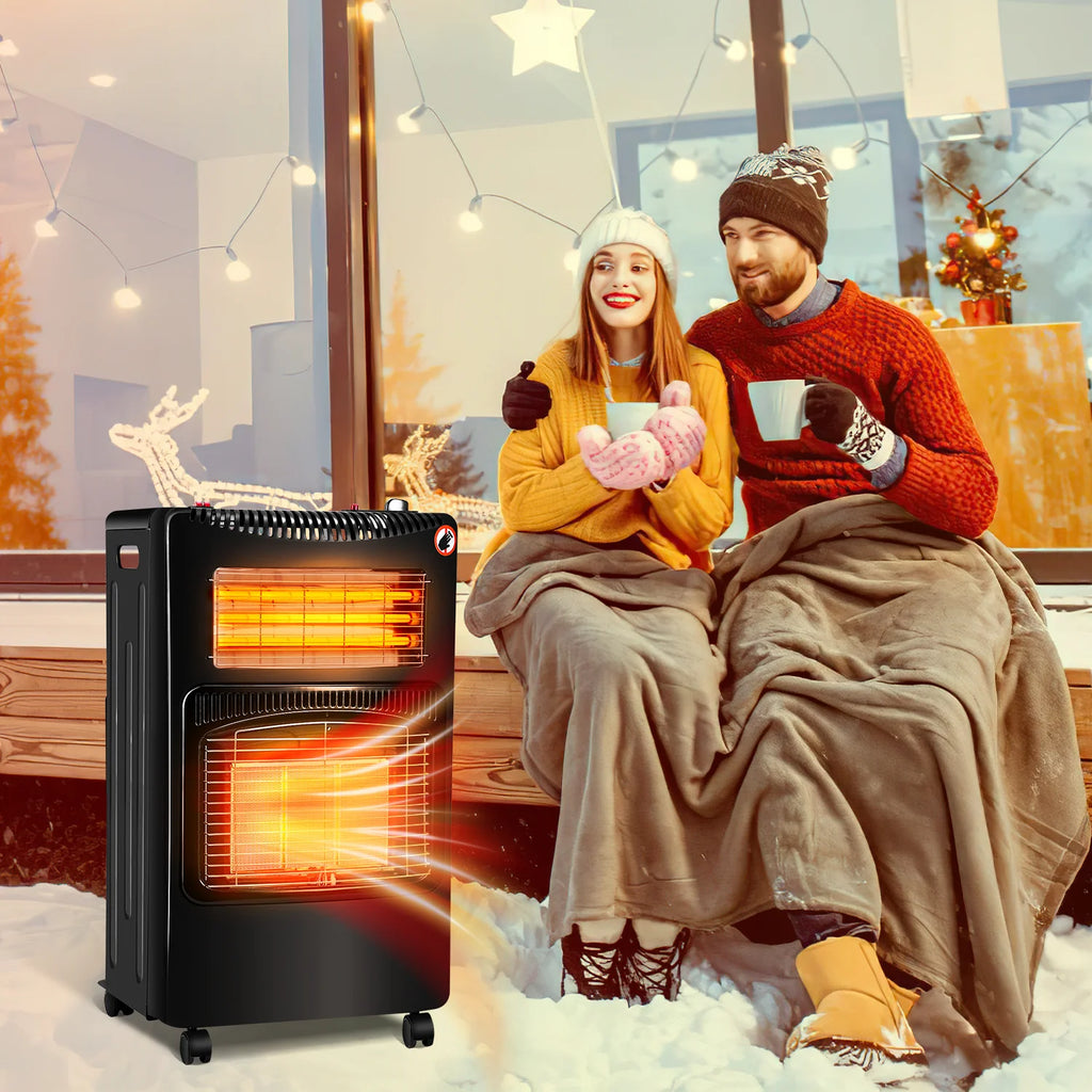 Sonnewelt Gasverwarming 4200W en 1260W gas-elektrische kachel met gasdrukregelaar, gasslang, gasflesadapter