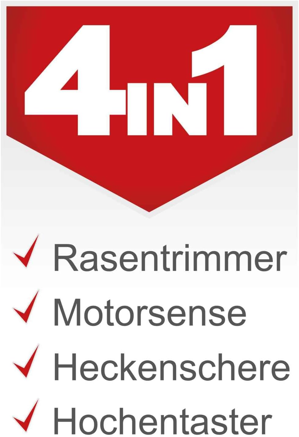 Scheppach Benzine Multituingereedschap MT33P Multifunctioneel Gereedschap | 4-in-1 - Grastrimmer Kettingzaag Bosmaaier Heggenschaar | 1,22 PK Vermogen | 2-Takt Motor | incl. Schouderriem en Heupbeschermer