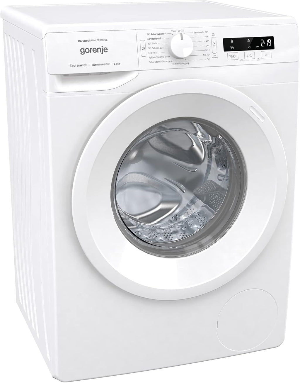 GORENJE WNPI84APS Wasmachine LED-display Inverter PowerDrive-motor AquaStop Stoomfunctie 16 programma's
