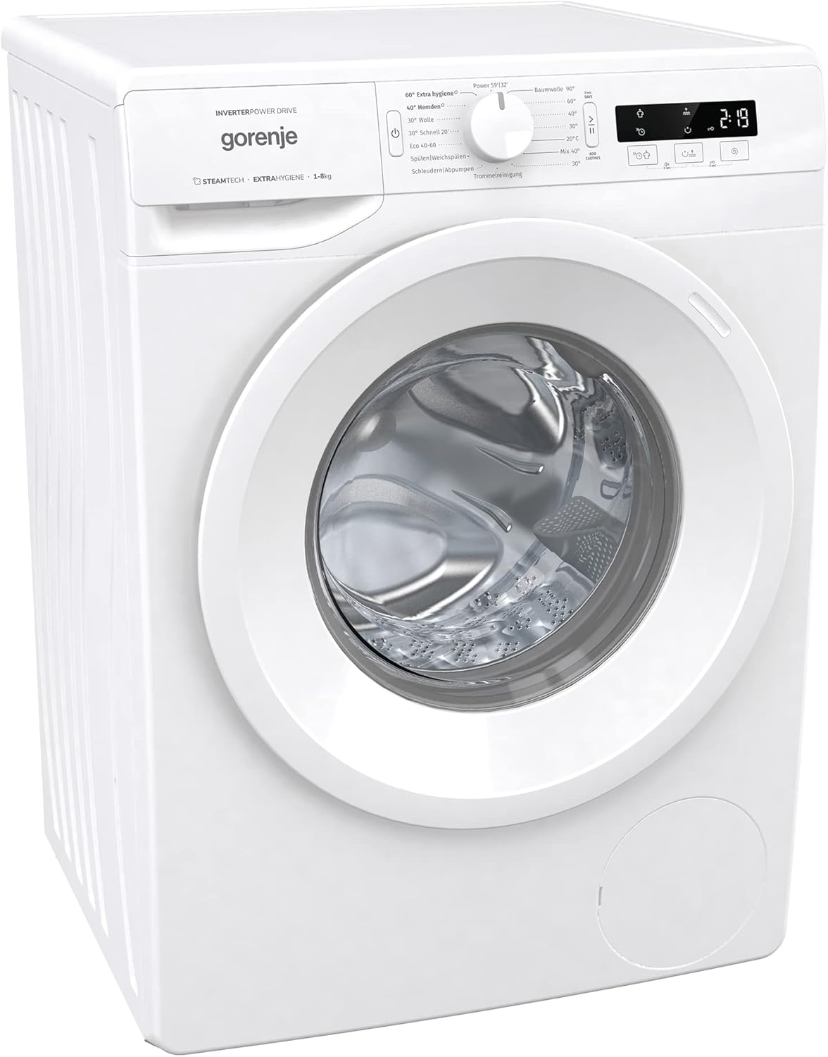 GORENJE WNPI84APS Wasmachine LED-display Inverter PowerDrive-motor AquaStop Stoomfunctie 16 programma's