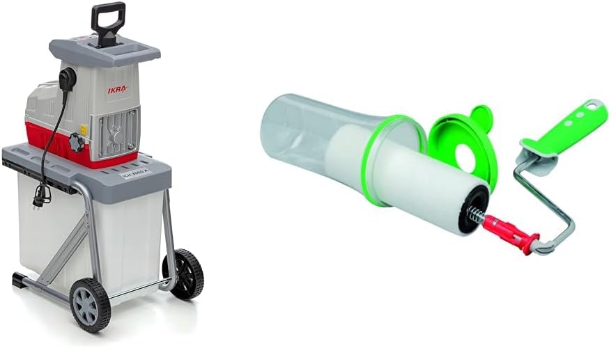 IKRA 81002880 elektrische tuinhakselaar rolhakselaar ILH 3000 A, stil, robuust, onderhoudsarm, sterk 3.000 watt, takdikte tot 44 mm, 230 V