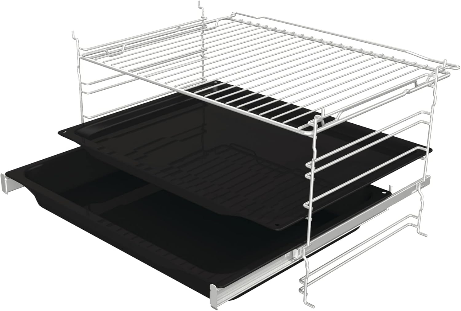Gorenje 738971 Inbouw Ovenset OptiBake Black Steam Pyro Set / 77L / Hetelucht/Pyrolyse/ExtraSteam/GentleClose/AirFry/Pizzamode 300°C/PerfectGrill/Inductiekookplaat met BridgeZone/zwart