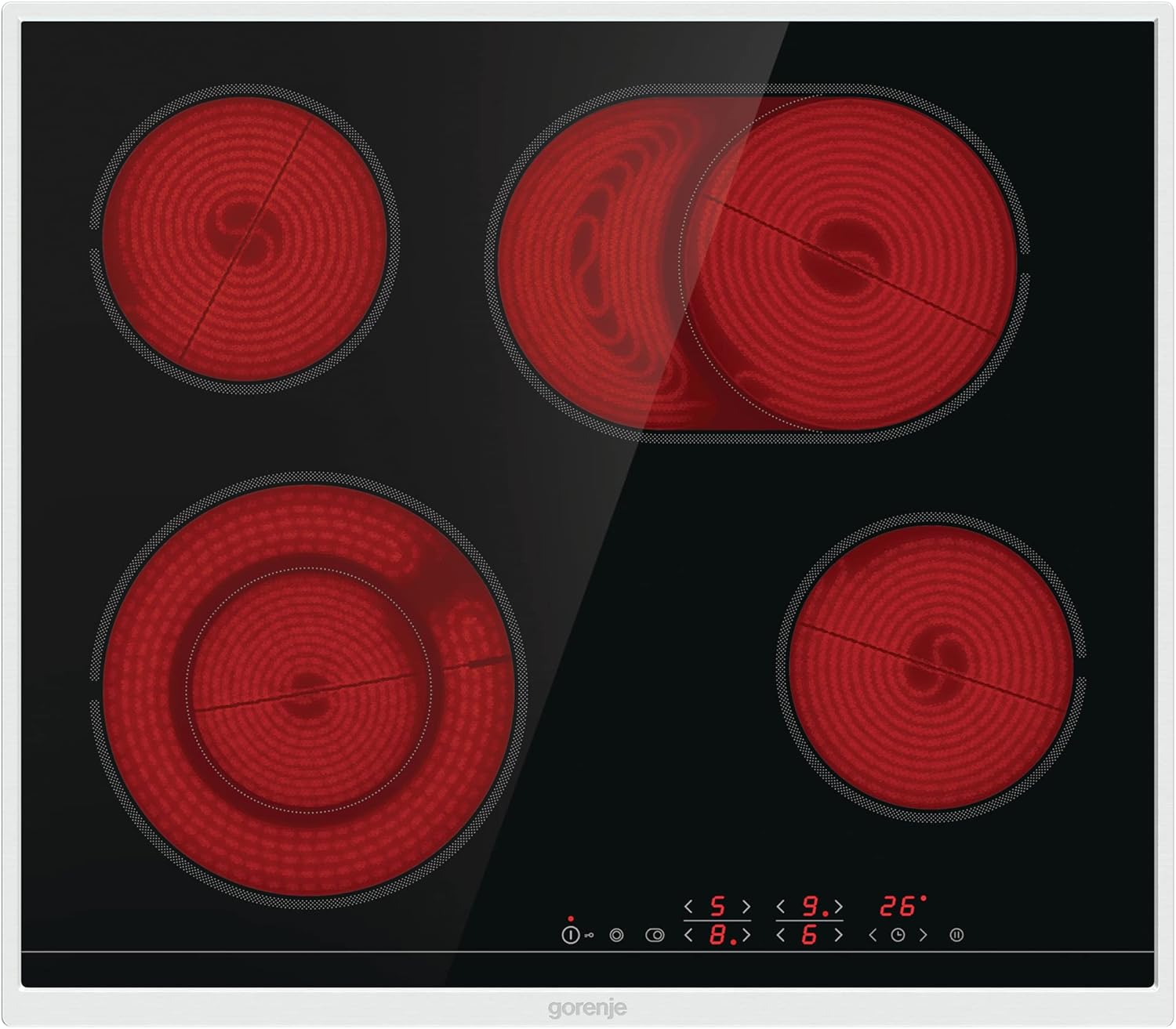Gorenje 738971 Inbouw Ovenset OptiBake Black Steam Pyro Set / 77L / Hetelucht/Pyrolyse/ExtraSteam/GentleClose/AirFry/Pizzamode 300°C/PerfectGrill/Inductiekookplaat met BridgeZone/zwart